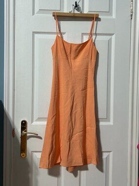 Aritzia orange midi dress